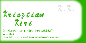 krisztian kiri business card